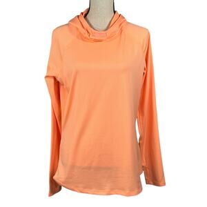 Under Armour Large Threadborne Fitted Top Activewear HeatGear Hooded Womens